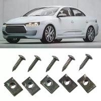 ราคา คลิปหนีบโลหะรูปตัวยู, ฐานเกลียว, 40 ชิ้น, พร้อมสกรูตะปูด้วยตนเอง, ขนาดรู 6 มม., สวมใส่ได้แบบสากลสำหรับรถยนต์, รถจักรยานยนต์, รถบรรทุก, อะไหล่รถยนต์, ชุดที่ว่างเปล่าของเหล็กสีดำ (1731575550504371275)