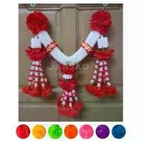 ราคา COD พวงมาลัยสามชาย พวงมาลัยแขวนหน้ารถ รถบรรทุก รถบัส ประดับตกแต่งหิ้งพระ หรือศาลพระภูมิ (1731610400939738143)