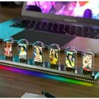 ราคา หลอดไฟหลอกอลูมิเนียม RGB นาฬิกาปลุกดิจิตอลตั้งโต๊ะ LPS เครื่องประดับตั้งโต๊ะคอมพิวเตอร์ Cyberpunk นาฬิกาตกแต่งสร้างสรรค์ (1731377907310954038)
