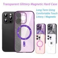 ราคา เคสแข็งแม่เหล็กแบบใสแวววาว, สำหรับ IPhone 14/14 Pro/14 Plus/14 Pro Max, เข้ากันได้กับ Iphone 13/13 Pro/13 Pro Max/12 Pro Max, แม่เหล็กใส, กันฝุ่น, กันกระแทก, ฝาครอบ (1730404190756440379)