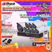 ราคา DAHUA กล้องวงจรปิด HDCVI CAMERA 5MP Full-color Starlight รุ่น HAC-HFW1509T(-A)-LED (ภาพสี 24 ชม.) (8ตัว) + XVR 8CH (1731453944597744483)