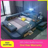 ราคา เตียงผ้าเทคโนโลยีนาโนแบบใช้แล้วทิ้ง ดีไซน์ทันสมัยและเรียบง่าย เตียงนวดเสื่อทาทามิ เหมาะห้องนอนของมาสเตอร์ เตียงคู่ มัลติฟังก์ชั่น พร้อมโปรเจ็กเตอร์เตียงแต่งงาน (1730788216729077779)