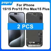 ราคา หน้าจอ LCD, 2 ชิ้น, สำหรับ iPhone 15, 15 Plus และ 15 Pro Max, พร้อมชุดประกอบ Digitizer สัมผัส 3D, ไม่มีจุดบอด, จอแสดงผลสำรอง, เข้ากันได้กับอุปกรณ์ (1731271171498608503)