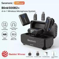 ราคา Saramic Blink500b2 + ไมโครโฟนไร้สาย, ฝาครอบคลิปไมโครโฟนมืออาชีพ, พร้อมกล่องชาร์จไมโครโฟนขนาดเล็ก 4-in-1, เข้ากันได้กับ iPhone, Android, USB-C กล้อง, ความยาว 3.5 ม. (1731126091955866549)