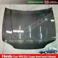 ราคา สกูป สกูปฝากระโปรง จมูกฝากระโปรง Civic 1992 1993 1994 1995 EG 3ประตู สีคาร์บอน มี 2 แบบ งาน Akana (1730780119979231510)