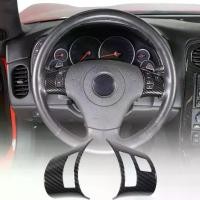 ราคา สติกเกอร์กรอบปุ่มพวงมาลัยรถยนต์, วัสดุ ABS, สำหรับ Chevrolet Corvette C6 2005-2013, อุปกรณ์ตกแต่งพวงมาลัยภายใน, การออกแบบคาร์บอนไฟเบอร์ (1731432234733765944)