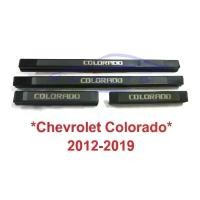 ราคา ขาย ชายบันไดประตู สีดำ Chevrolet Colorado RG 2012-2019 เชฟโรเลต โคโลราโด้ RICH 4ประตู คิ้วกันรอย ประตู ชายบันได สคัพเพลท (1731358028725454127)