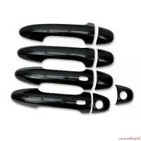 ราคา ใช้งานได้ ครอบมือจับประตู เว้าเซนเซอร์ สีเครฟล่าดำ รุ่น Top โตโยต้า รีโว ร็อคโค Toyota Hilux Revo Rocco รุ่น 4 ประตู ปี 2015-2019 Car รถยนต์ Sticker รถจักร (1731635543912712778)