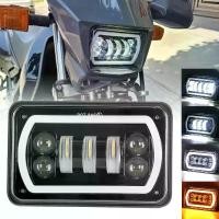 ราคา หลอดไฟ DRL รถจักรยานยนต์, สีดำ, ไฟหน้า LED 4X6, สำหรับ Honda XR250, XR400, XR650 และ Suzuki DRZ, ไฟเหลี่ยม, 1 ชิ้น, อุปกรณ์เสริม (1731775201139001222)