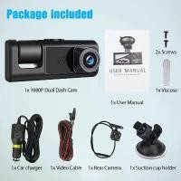 ราคา (ส่งฟรีทั่วไทย) กล้องติดรถยนต์ กล้องหน้ารถ4K กล้องติดหน้ารถ Dash Cam Full HD 1080P 3กล้อง หน้า/หลัง เชื่อมต่อWiFi Car Camera ดูออนไลน์ผ่านมือถือ ที่สุดของความคมชัด Super Night Vi (1731581480156169949)