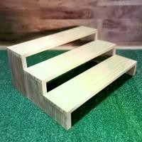 ราคา ชั้นไม้แบบบันได ชั้นลึก10cm. ต้นไม้ ต้นแคคตัส วางของสินค้าหน้าร้าน ขนาดกxยxส30x40x15cm. ES05-3*40 3ชั้น COD (1732204712774567668)