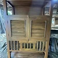 ราคา ซันบลูตู้กับข้าวไม้สักแท้100% ขนาดกวาง 45 cm ยาว 97 cm สูง 160 cm แบบบานเกล็ด งานฝีมือ งานดิบและงานสีพร้อมส่ง (1732154136925799864)