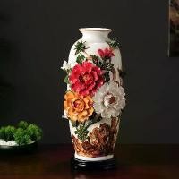 ราคา แจกันเซรามิก สไตล์จีนใหม่ Jingdezhen งานฝีมือ ทำด้วยมือ ลายดอกโบตั๋น เหมาะสำหรับห้องนั่งเล่น ทางเข้า หรือตู้ทีวี แจกันดอกไม้ ของตกแต่งบ้าน ผลิตในประเทศจีน (1731937006957724677)