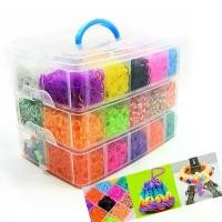 ราคา สร้อยข้อมือยางรัดสีรุ้ง, งานฝีมือ DIY, ของขวัญ, เครื่องทอผ้า 3 ชั้น, ของเล่นถัก, 15000 ชิ้น, บรรจุในกล่อง 3 ชั้น (1732182132463666986)