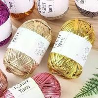 ราคา เส้นด้ายผ้ามัลติเลเยอร์เงา 200 กรัม วัสดุ DIY ถักมือ เส้นด้ายป่านโครเชต์ เหมาะสำหรับทำกระเป๋าเป้สะพายหลังโครเชต์ เบาะ รองเท้า ตะกร้าเก็บของ งานฝีมือ ลูกบอลเส้นด้ายสำหรับที่คาดผมแ (1732413409516619437)