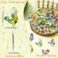 ราคา ขั้วต่อโลหะ, 50 ชิ้น, 6 สี, ลายพิมพ์, คละสี, สำหรับการทำเครื่องประดับ, สร้อยคอ, สร้อยข้อมือ, งานฝีมือ DIY, ขั้วต่อนก, สำหรับทำสร้อยคอและสร้อยข้อมือ (1731862444126143627)
