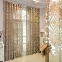 ราคา ชุด 2 ชิ้น สไตล์ยุโรป ของตกแต่งบ้านในวิลล่าในปักกิ่ง ผ้าม่านโปร่ง Jacquard กลวงสีน้ำตาล และ Tulle Jacquard สีขาวหรูหรา เหมาะสำหรับตกแต่งห้องนั่งเล่นและห้องนอน ลายทาง ดีไซน์อเนกปร (1732491242654369254)