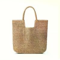 ราคา กระเป๋าโท้ทชายหาดป่านศรนารายณ์ทอมือ ดีไซน์ประณีต กระเป๋าใส่ของฤดูร้อนกว้าง เหมาะสำหรับวันหยุดที่มีสไตล์ 1 ชิ้น ห ว ี เ จ้า ห ญ ิ ง กระดาษ พันคอ ตัดผม (1731291924703905304)