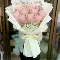 ราคา ช่อธนบัตรทรงแบน 10 ใบ กระดาษ congratulations (1732052165381295041)