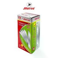 ราคา สินค้าแนะนำ HORSE (ตราม้า) ใบมีดคัตเตอร์ # L 45 องศา 18 mm. ตราม้า H-45 L (บรรจุ 10 หลอด/กล่อง จำนวน 1 กล่อง) เทป เป้ (1731668568245831530)