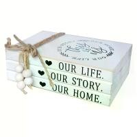 ราคา หนังสือตกแต่งไม้ 1 ชิ้น สไตล์ชนบทและวินเทจ สีขาว ชั้นวางของตกแต่งบ้าน ชั้นวางของตกแต่งบ้านที่ทันสมัย เหมาะสำหรับโต๊ะทำงาน โต๊ะทำงาน ตกแต่งชั้นวางหนังสือ ของขวัญคริสต์มาส (1732389774892828050)