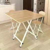 ราคา [COD] ชุดโต๊ะ พร้อมเก้าอี้ พับได้ ชุดโต๊ะ โต๊ะไม้ 1 ตัว+เก้าอี้ 2 ตัว YF-3333 (1732062865832707435)