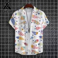 ราคา เสื้อเชิ้ตผู้ชาย แขนสั้น เสื้อยืดแฟชั่น ดีไซน์ปลาตัวใหม่ เสื้อฮาวาย สไตล์สตรีทลำลอง เสื้อผ้า (1731211115797120493)