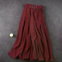 ราคา กระโปรง Midi ทรงเอ เอวยางยืด สีแดง กระโปรงร่มวินเทจ อเนกประสงค์ แฟชั่นวินเทจ ใหม่สำหรับฤดูใบไม้ผลิปี 2025 Ankola (1732193613051495454)