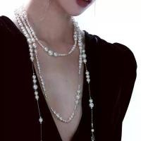 ราคา สร้อยคอพู่มุกหลายชั้น, แฟชั่นวินเทจ, โชคเกอร์ชั้นแบบยาว, โซ่เสื้อกันหนาวหยดน้ำท้องฟ้าเต็มไปด้วยดวงดาววินเทจ โหลสุ่ม เครื่องประดับ (1732002345258419819)