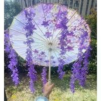 ราคา ร่มอะนิเมะ สีม่วงลาเวนเดอร์ พร้อมพัดลม กันลม เหมาะสำหรับการเต้นรำชายหาด คอสเพลย์ และฮั่นฝู ร่มกระดาษน้ำมัน ร่มกันแดด (1732144381866051088)