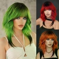 ราคา วิกผมแฟชั่น, Abi, ความยาวไหล่สีเขียว, ผมหยิกผู้หญิง, วิกผมหางหมาป่าสี, คุณภาพสูง, พร้อมที่ครอบหูฟัง วิกผมสั้นเหมือนจริง วิก ผม วิกผม สีแดง haircut assist (1731626843001947962)