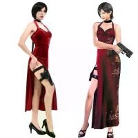 ราคา ชุดคอสเพลย์ Resident Evil Ada Wong, ชุดกี่เพ้า, ชุดสีแดง, ชุด Ada Wong, เหมาะสำหรับชุดฮาโลวีน, ปี 2025 (1732364864432080243)