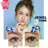 ราคา คอนแทคเลนส์ รุ่น Mini Jewel 3 Tone สีเทา/ตาล Gray/Brown มีค่าสายตาปกติ (0.00) เปลี่ยนแทนทุกเดือน (1729572734135667111)