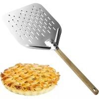 ราคา พลั่วพิซซ่า 12 นิ้ว วัสดุโลหะ ปอกพิซซ่าหม้อไฟ ด้ามไม้ ถาดโอน เหมาะสำหรับอบโฮมเมด พิซซ่า เค้ก ขนมปัง เครื่องมือพิซซ่า (1732241276462991534)