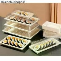 ราคา กล่องซูชิ Sushi -ขนม-เค้ก กระดาษเคลือบกันน้ำ-น้ำมัน ฝาใส แพ็ค 50 ชิ้น (1732240892976924258)