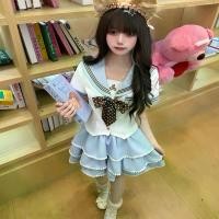 ราคา ชุดทูพีซสำหรับผู้หญิง สไตล์ญี่ปุ่น ชุดกะลาสี อินดี้ หวาน ฤดูร้อน คอปกทหารเรือ เสื้อแขนสั้น กระโปรง เค้ก ชุด กระโปรง ฟู ๆ เหมือน เจ้าหญิง ไซส ใหญ่ (1731774478420903300)