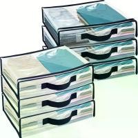 ราคา กระเป๋าเก็บเสื้อผ้าใส 6/12 ชิ้น มีหูหิ้วเสริมแรง เหมาะสำหรับเก็บเสื้อผ้าผ้าห่มและเสื้อผ้า เหมาะสำหรับเสื้อกันหนาว เสื้อผ้าปูที่นอน ผ้านวม และหมอน มีซิป เหมาะสำหรับตู้เสื้อผ้า ผ้าลินิน เสื้อกันหนาว ผ้า