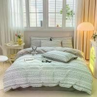 ราคา ชุดเครื่องนอน พิมพ์ลายโบฮีเมียน 4 IN 1 ผ้าฝ้าย 100% ปลอกผ้านวม ปลอกหมอน ผ้าปูที่นอน สีพื้น ผ้าปูที่นอนรัดมุม มีให้เลือกทั้งขนาดซิงเกิ้ล ควีนไซส์ และคิงไซส์ พิมพ์ลายดอกไม้ ชุดผ้าปูที่นอน (1730805981367