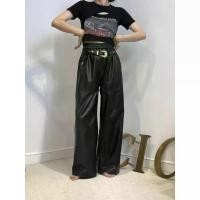 ราคา กางเกงขายาวหนังแท้เอวสูงกระชับสัดส่วน สำหรับผู้หญิง หนังแกะ ลำลอง ทรงหลวม กางเกงขากว้าง พลัสไซส์ ฤดูใบไม้ผลิ 2568 มาใหม่ heart pants outfits กางเกง ขากระบอก ใหญ่ กางเกง ขายาว ผ้าวูลเวฟ กางเกง ลายเสือ