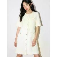 ราคา เดรส เรียบหรู สไตล์ชาแนล แขนสั้น เดรสลำลอง เอวกระชับสัดส่วน มาใหม่ 24 [Shengdu] (1730963776668404363)