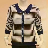 ราคา เสื้อสตรี คอปกโปโล ลายทาง แขนยาว ดูอ่อนเยาว์ พลัสไซส์ ทรงหลวม เหมาะสำหรับฤดูใบไม้ผลิและฤดูใบไม้ร่วง คอลเลคชั่นฤดูใบไม้ผลิและฤดูใบไม้ร่วง ปี 2025 ดูมีอายุและหญิงวัยกลางคน ขายดีในร้าน (17313038330399640