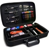 ราคา กล่องเครื่องมือแบบพกพา ช่างทำผม ช่างตัดผม กล่องเครื่องมือร้านเสริมสวยมืออาชีพ กล่องเก็บของสำหรับทำผมและความงาม เหมาะสำหรับกรรไกร ปัตตาเลี่ยน ปิ่นปักผม ช่างทำผม กล่องเก็บของแบบพกพา กล่องเก็บของตัดผมครอ