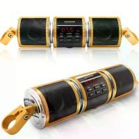 ราคา ลำโพงสเตอริโอไร้สายสำหรับรถจักรยานยนต์และ ATV, ที่ยึดแฮนด์บาร์, ไร้สาย, AUX-in, USB, การ์ดหน่วยความจำ, วิทยุ FM พร้อมจอแสดงผลดิจิตอล, เสียงเซอร์ราวด์ 5.2, การออกแบบสีดำและสีเหลือง, พาวเวอร์ซัพพลาย 12V