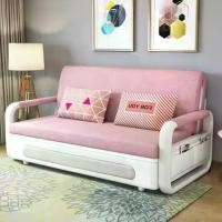 ราคา เฟอร์นิเจอร์อพาร์ทเมนท์โครงโลหะพับโซฟาเบดฟูกผ้าแปลงสภาพดึงออกโซฟาเบดคู่พร้อมที่เก็บของ โซฟาเอาไว้ในห้องนอน โซฟา เสริม ข้าง เตียง dune sofa โซฟาสองชั้น recliner โซฟา3.5ฟุตพับได้นั่งได้ (173141320958335