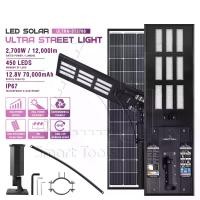 ราคา LIGHTWILL ไฟโซล่าเซลล์ ไฟถนน ไฟสนาม 1800W / 2700W พร้อมแผงโซล่าเซลล์ ขนาดใหญ่ 155-180 ซม. แสงสีขาว (DayLight) วัตต์เต็ม Solar Cell LED Ultra Street Light ไฟ ไฟโซล่า โคมไฟโซล่าเซล โคมไฟถนนโซล่าเซลล์ สว