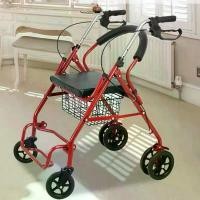 ราคา ROLLATOR รถเข็นหัดเดิน พับเก็บได้ รถเข็นผู้ป่วยหัดเดินรถเข็นช่วยเดิน รถเข็นสำหรับผู้สูงอายุ redรถเข็นผู้ป่วย walker ช่วยเดิน รถเข็นผู้สูงอายุ Rollator รถเข็นผู้ป่วยหัดเดิน พับเก็บได้ wheelchair (17296