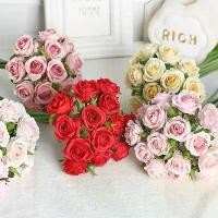 ราคา ช่อดอกไม้ประดิษฐ์, กุหลาบแต่ละดอก 18 ดอก, ตกแต่งห้องนั่งเล่น, ความรู้สึกระดับพรีเมียมประดิษฐ์, ช่อดอกไม้สำเร็จรูป, เหมาะสำหรับตกแต่งงานแต่งงาน, ช่อดอกไม้สำเร็จรูป (1731917976219847325)