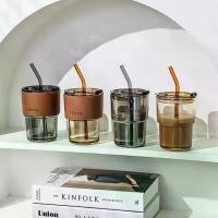 ราคา ถ้วยฟางแก้ว พร้อมฟางและฝาปิด ขนาดเล็ก ของขวัญ แก้วกาแฟ ถ้วยใช้คู่ พร้อมของขวัญมือ ถ้วยน้ำใส Ins เครื่องใช้บนโต๊ะอาหารแก้ว (1731056905803827654)