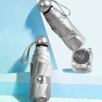 ราคา ร่มกันแดดแบบพกพา น้ำหนักเบาสุด ๆ ใหม่ในปี 2024 ไททาเนียมสีเงิน ป้องกันรังสียูวี ร่มห้าพับ ร่มแคปซูลมินิ เหมาะสำหรับบังแดดเด็กผู้หญิง (1730601486545225861)