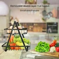 ราคา ตะกร้าไม้, การประกอบที่ถอดออกได้, ที่เก็บของสองชั้น, สะดวก, ตะกร้าผลไม้เหล็ก, ที่เก็บของในครัว, ตะกร้าเก็บของในห้องนั่งเล่น (1731817484929633181)